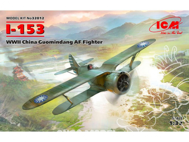 Icm maquette avion 32012 I-153 Combattant AF Guomindang WWII 1/32