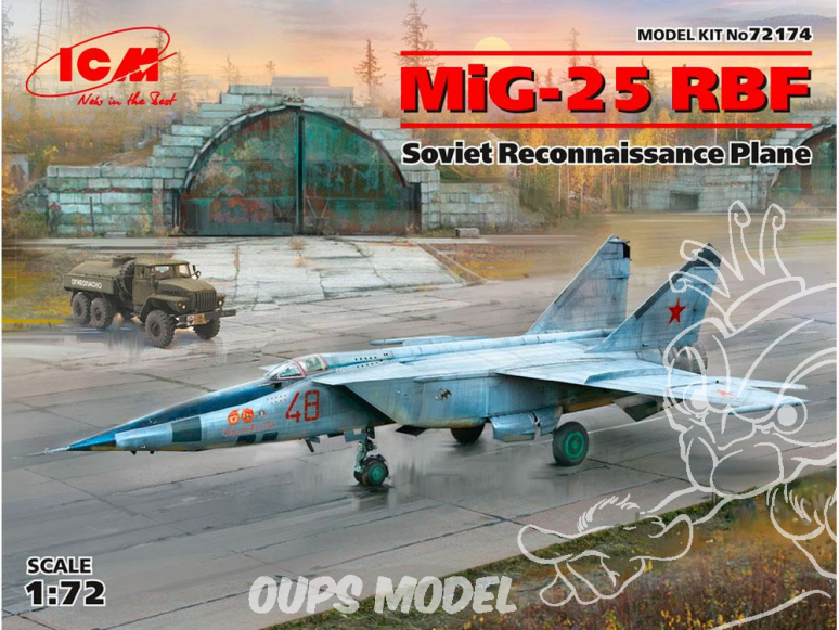 Icm maquette avion 72174 MiG-25 RBF avion de reconnaissance soviétique 1/72