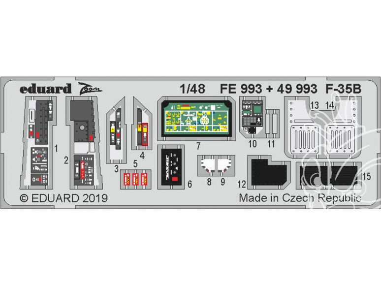 EDUARD photodecoupe avion 49993 Intérieur F-35B Kitty Hawk 1/48