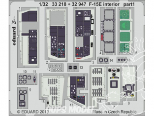 Eduard photodécoupe avion 33218 Zoom Intérieur F-15E Tamiya 1/32