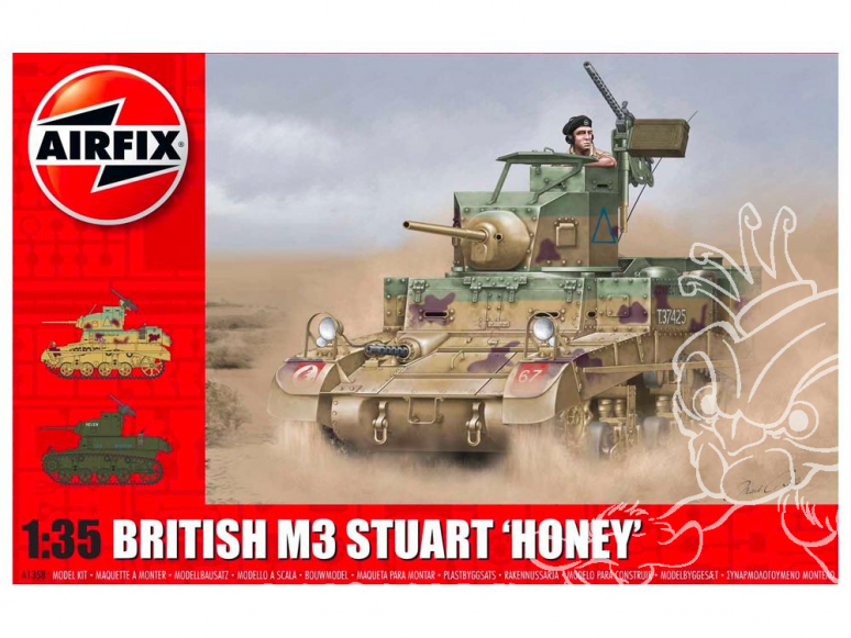 Airfix maquette militaire A1358 M3 Stuart Honey version britannique 1/35