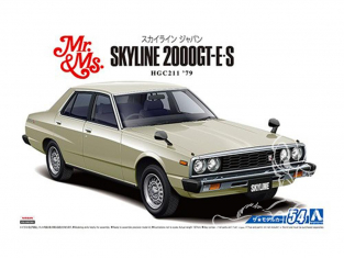 Aoshima maquette voiture 54215 Nissan Skyline 2000GT-E-S HG211 1979 1/24