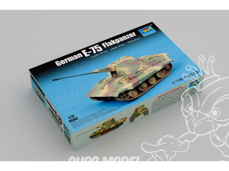 TRUMPETER maquette militaire 07126 E-75 FLAKPANZER ALLEMAND 1945 1/72