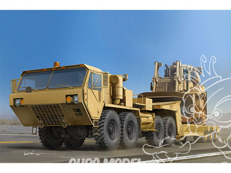 TRUMPETER maquette militaire 01055 TRACTEUR US M983A2 HEMTT avec SEMI REMORQUE M870A1 2010 1/35