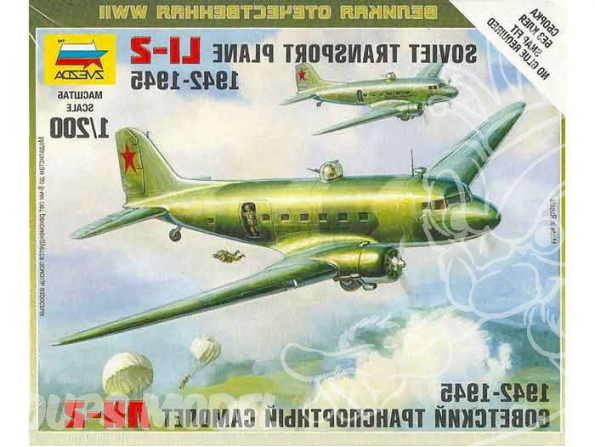Zvezda maquette avion 6140 Lisunov Li-2 1/200