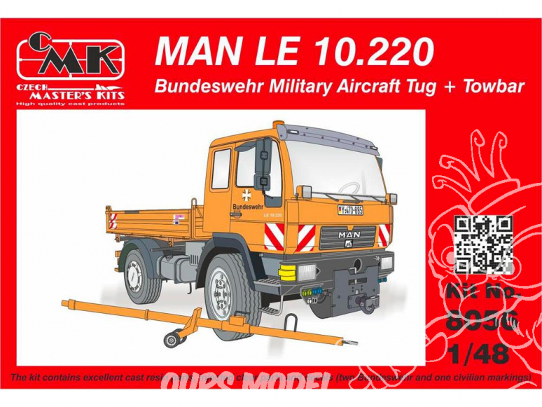 CMK kit resine 8056 MAN LE 10.220 Remorqueur d'avions militaires de la Bundeswehr avec Attelage 1/35