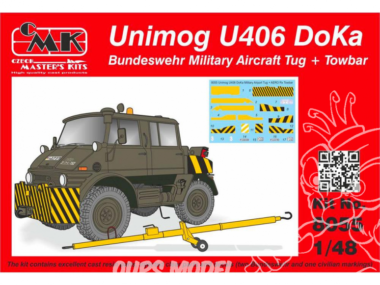 CMK kit resine 8055 Unimog U406 DoKa Remorqueur d'avions militaires de la Bundeswehr avec Attelage 1/35