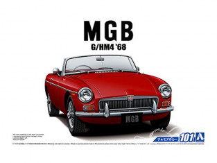 Aoshima maquette voiture 56851 MG MGB MkII BLMC G/HM4 1968 1/24