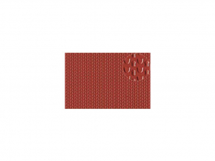 Slaters 444 Feuille de polystyrène imitation toiture pantille rouge 2mm