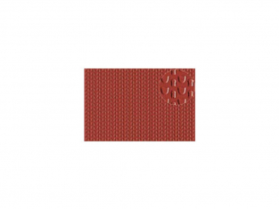 Slaters 444 Feuille de polystyrène imitation toiture pantille rouge 2mm