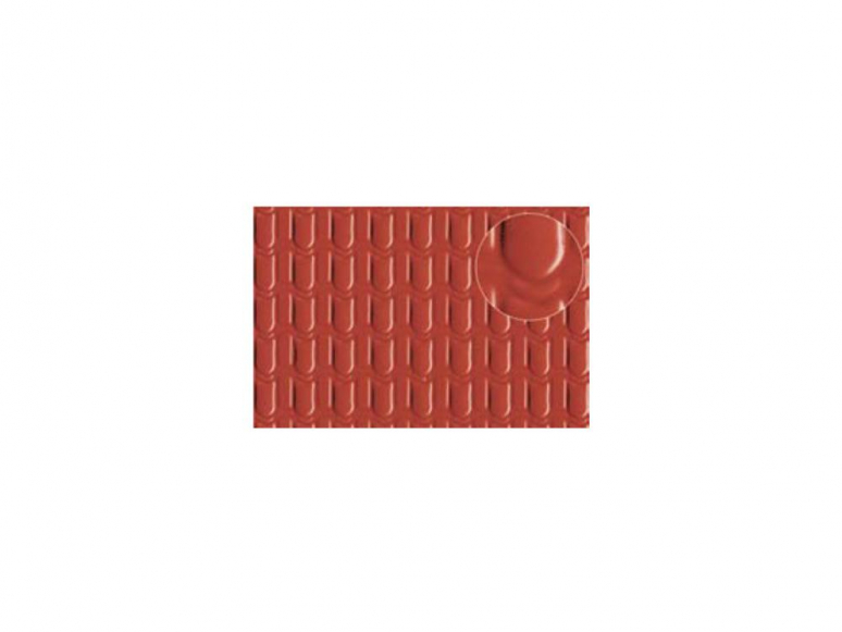 Slaters 441 Feuille de polystyrène imitation toiture tuile large rouge 4mm