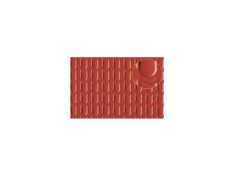 Slaters 441 Feuille de polystyrène imitation toiture tuile large rouge 4mm