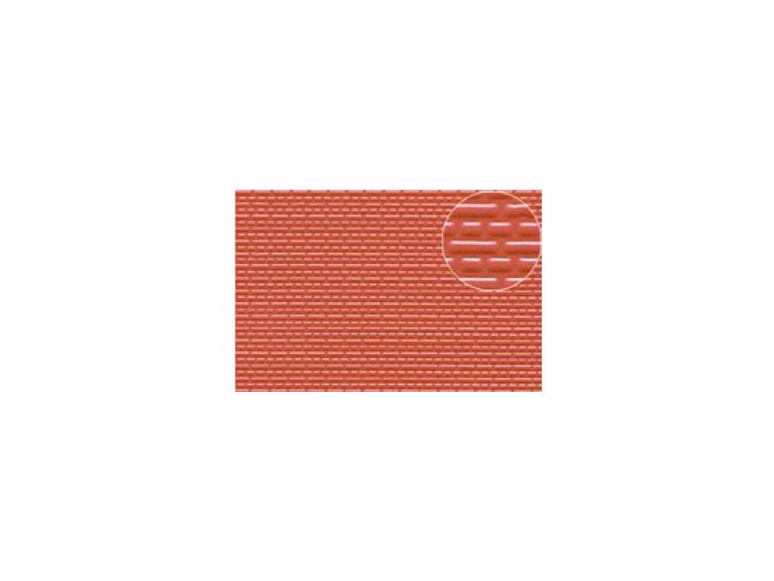 Slaters 445 Feuille de polystyrène imitation brique rouge 3mm 1/100