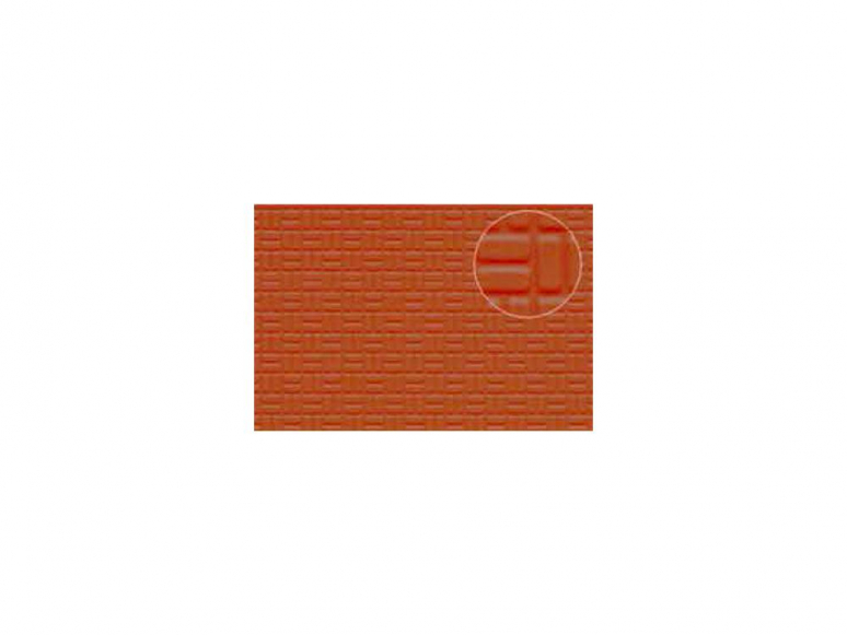 Slaters 454 Feuille de polystyrène imitation pavage de brique rouge 4mm