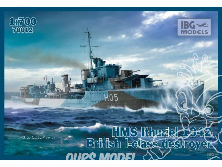 IBG maquette bateau 70012 HMS Ithuriel 1942 British Destroyer 1/700