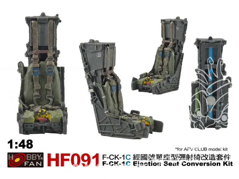Hobby Fan HF091 kit de conversion Kit de conversion de siège éjectable F-CK-1C pour kit AFV Club 1/48