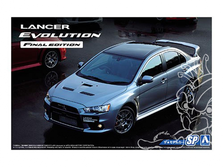 Aoshima maquette voiture 51641 Mitsubishi Lancer Evolution X Final Edition CZ4A 2015 1/24