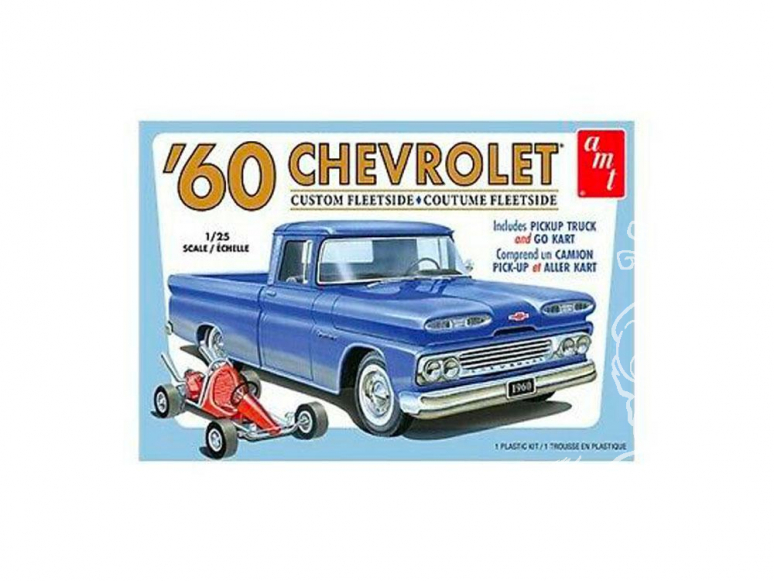 AMT maquette voiture 1063 Chevrolet Apache C10 1960 et go kart 1/25