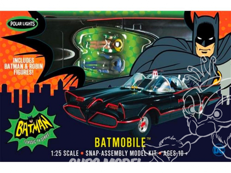 Polar Lights maquette 965 Batmobile snap inclus 2 personnages 1/25