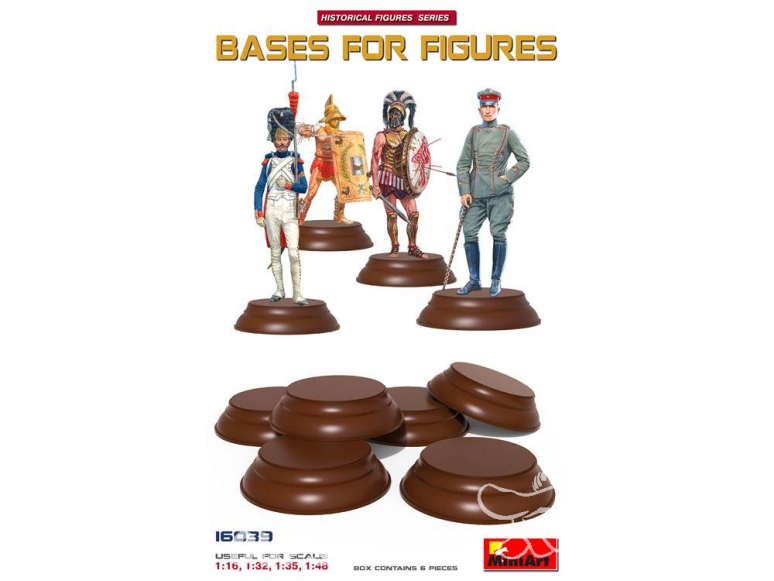 Mini art figurine 16039 Six Bases pour figurine 1/16