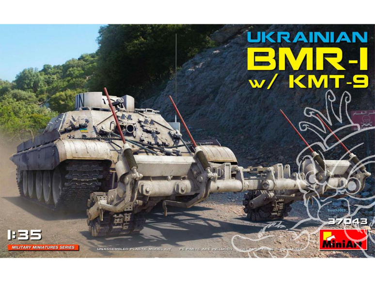 Mini Art maquette militaire 37043 BMR-1 UKRAINIEN avec KMT-9 mine roller 1/35