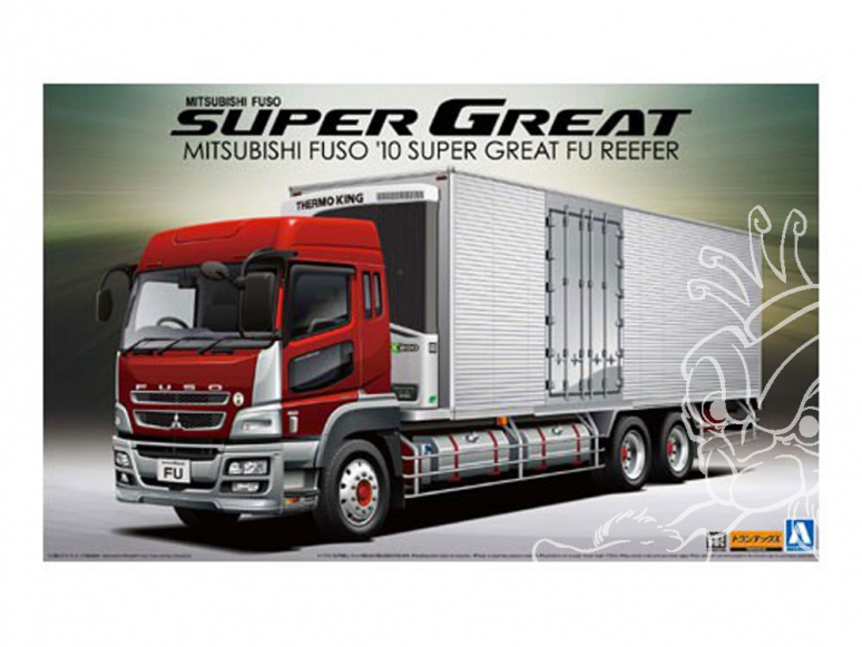 Aoshima maquette camion 05583 Mitsubishi Fuso 2010 (Type FH) Super Great FU Frigo 1/32