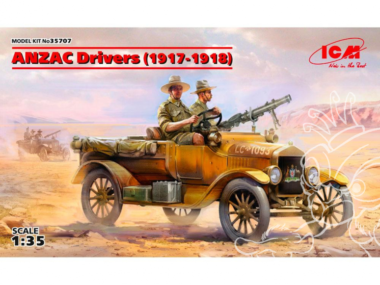 Icm maquette figurines 35707 ANZAC equipage (1917-1918) 2 figurines WWI 1/35
