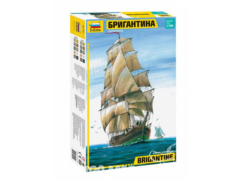 Zvezda maquette bateau 9011 Navire Brigantine 1/72