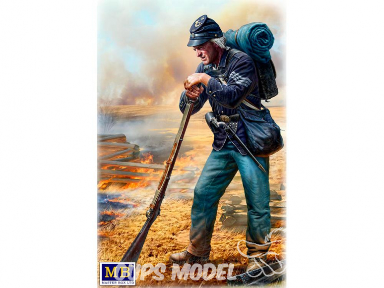 Master Box maquette figurines 35196 Un repos rapide Sergent d'infanterie de l'armée guerre de Sécession 1/35