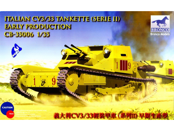 Bronco maquette militaire 35006 TANKETTE ITALIENNE CV L3/33 1/35