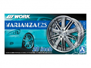 Aoshima maquette voiture 53836 Jantes Work Varianza F2S 20" et pneus 1/24