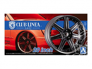 Aoshima maquette voiture 52785 Jantes Club Linea L612 20" et pneus 1/24