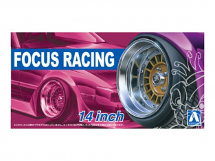 Aoshima maquette voiture 53744 Jantes Focus Racing 14" et pneus 1/24