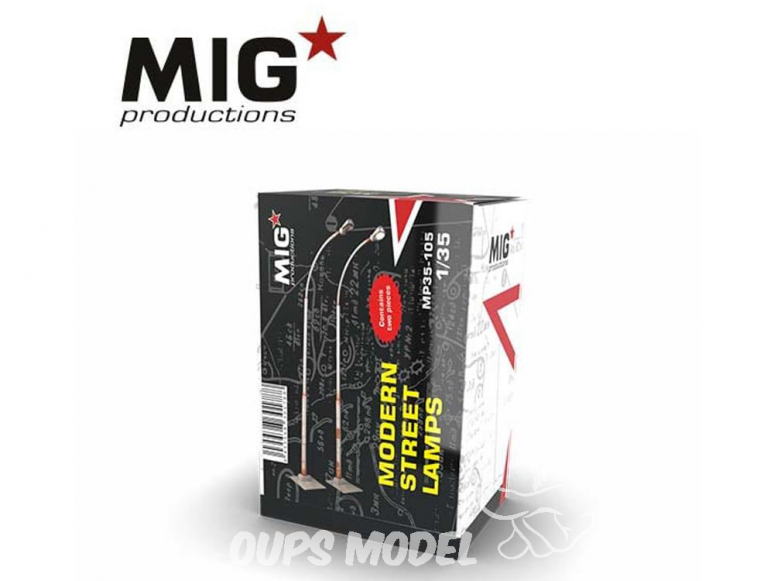 MIG Productions by AK MP35-105 Lampadaires modernes 1/35