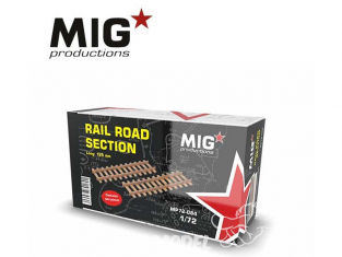 MIG Productions by AK MP72-084 Section de rail de chemin de fer 1/72