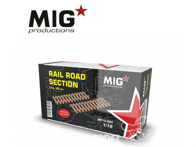 MIG Productions by AK MP72-084 Section de rail de chemin de fer 1/72