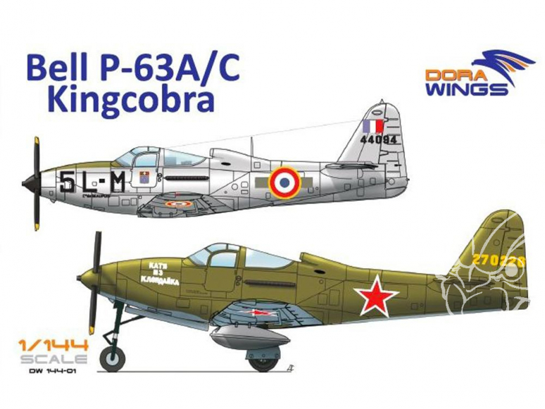 Dora Wings maquette avion DW14401 Bell P-63A/C Kingcobra 2 en 1 1/144