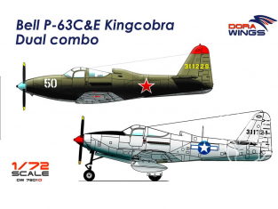 Dora Wings maquette avion DW7201D Bell P-63C & E Kingcobra Dual Combo 1/72