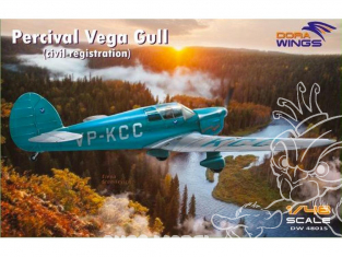 Dora Wings maquette avion DW48015 Percival Vega Gull 1 (Version civile) 1/48