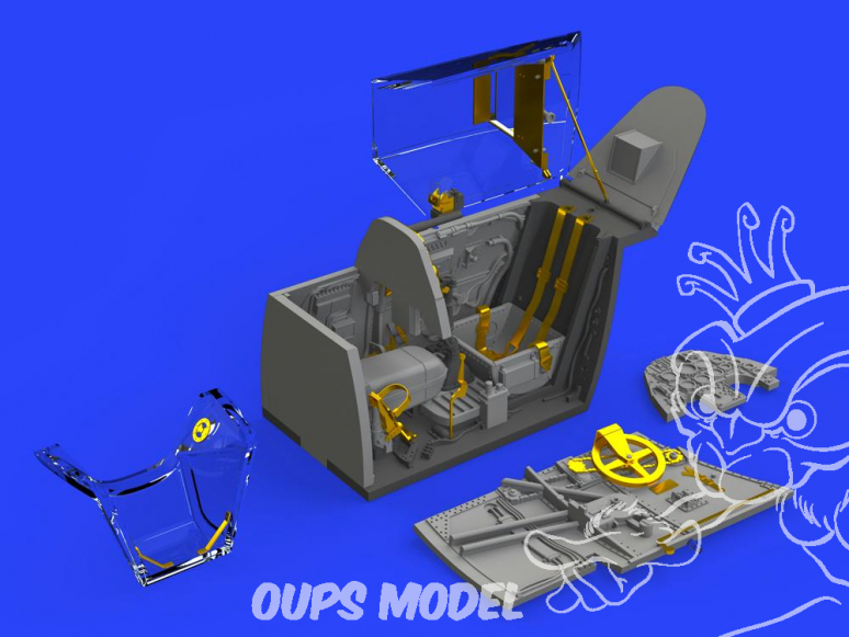 Eduard kit d'amelioration avion brassin 648479 Cockpit Messerschmitt Bf 109G-10/U4 Eduard 1/48