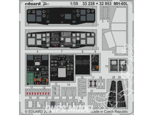 Eduard photodécoupe hélicoptére 33228 Zoom Amélioration MH-60L Kitty Hawk 1/32