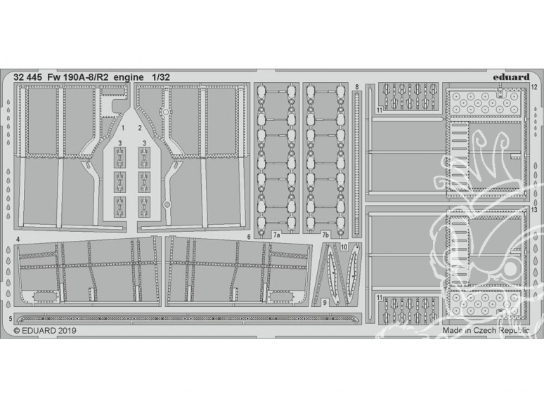 Eduard photodécoupe avion 32445 Moteur Focke Wulf Fw 190A-8/R2 Revell 1/32