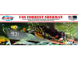 Atlantis maquette Espace H352 USS Forrest Sherman Destroyer 1/320