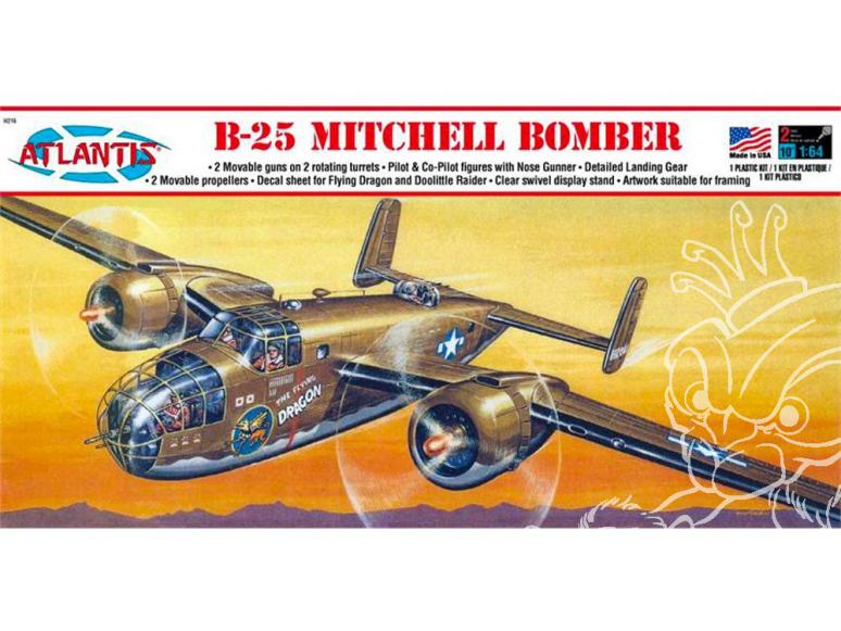 Atlantis maquette avion H216 B-24J Liberator Bomber Buffalo Bill 1/64