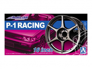 Aoshima maquette voiture 52518 Jantes Buddy Club P-1 Racing 16" et pneus 1/24