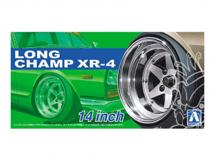 Aoshima maquette voiture 52570 Jantes Long champ XR-4 14" et pneus 1/24