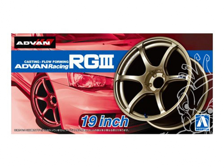 Aoshima maquette voiture 53294 Jantes Advan Racing RGIII 19" et pneus 1/24