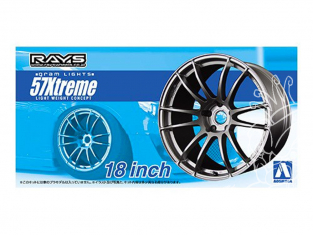 Aoshima maquette voiture 53010 Jantes Rays Gram Lights 57Xtreme 18" et pneus 1/24