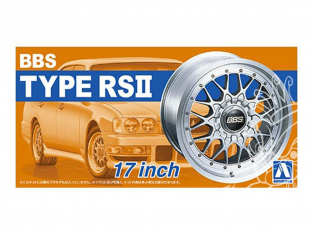 Aoshima maquette voiture 52419 Jantes BBS Type RSII 17" et pneus 1/24