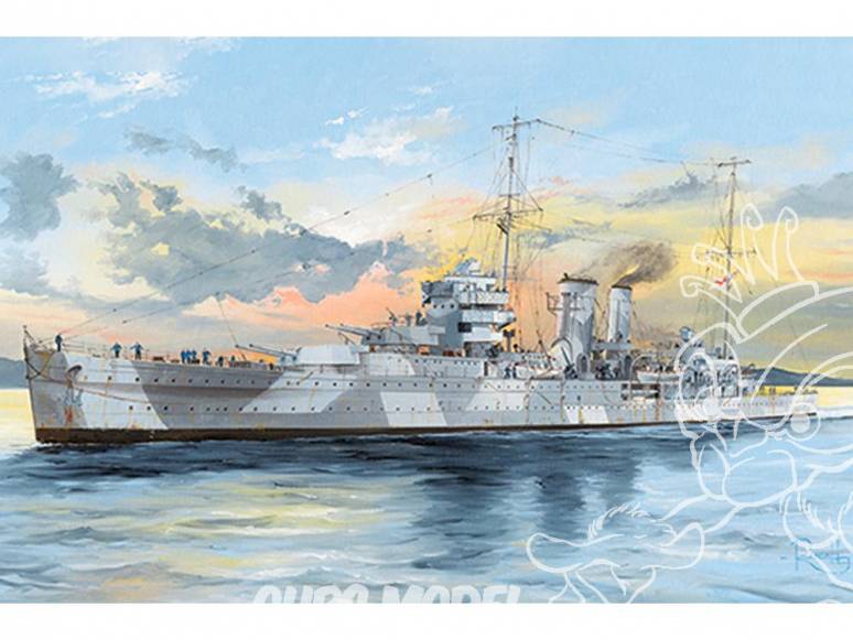 TRUMPETER maquette bateau 05351 Croiseur Royal HMS York 1/350